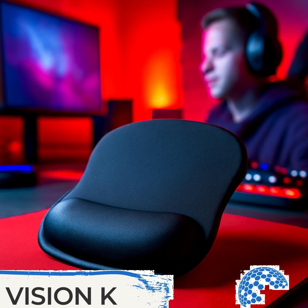ALT-Text: „Ergonomische Mausmatte mit weicher Handgelenkstütze für komfortables Entertainment am Computer“