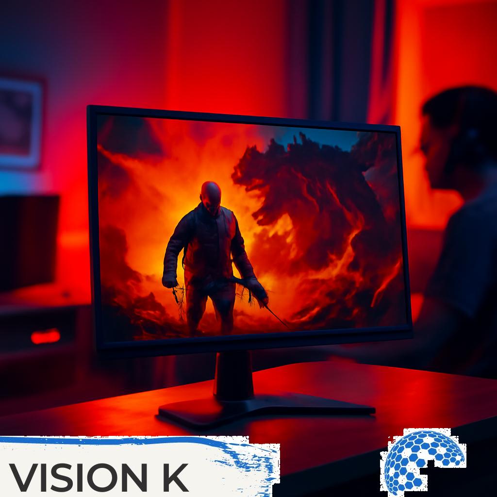 Externer Gaming-Bildschirm mit lebendigen Farben und schneller Reaktionszeit für optimales Entertainment-Erlebnis