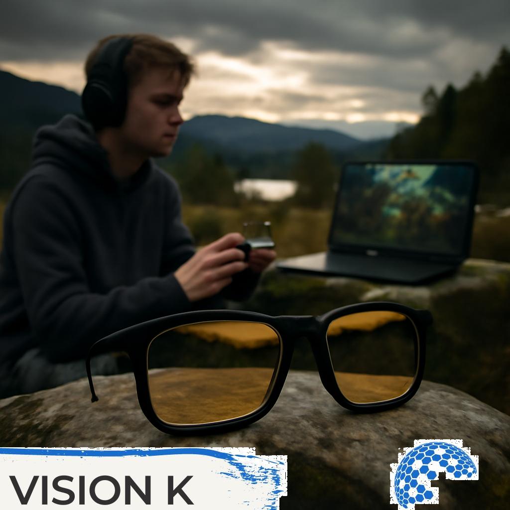 ALT Text: Moderne Gaming-Brille mit großem Sichtfeld, ideal für intensives Entertainment und komfortables Spielen.