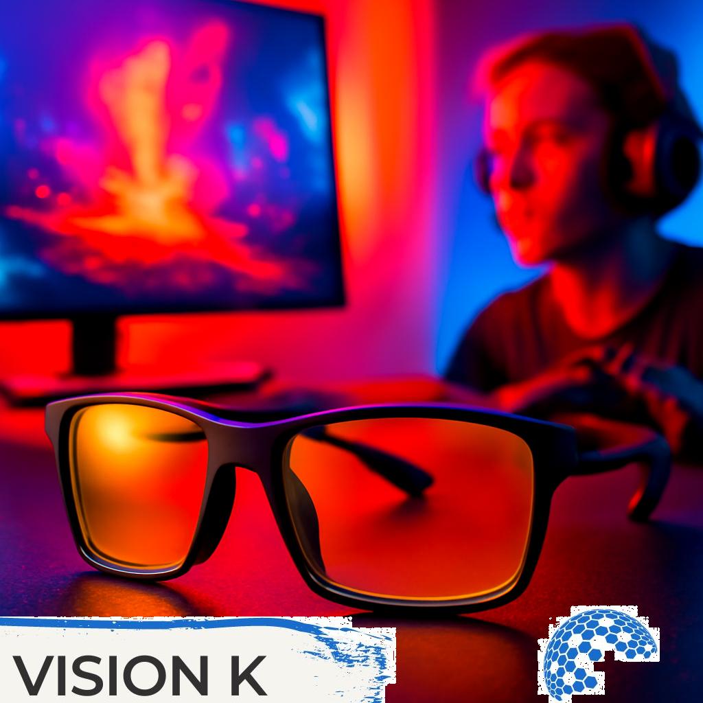 ALT Text: Moderne Gaming-Brille in stylischem Design, ideal für optimales Entertainment-Erlebnis beim Spielen.