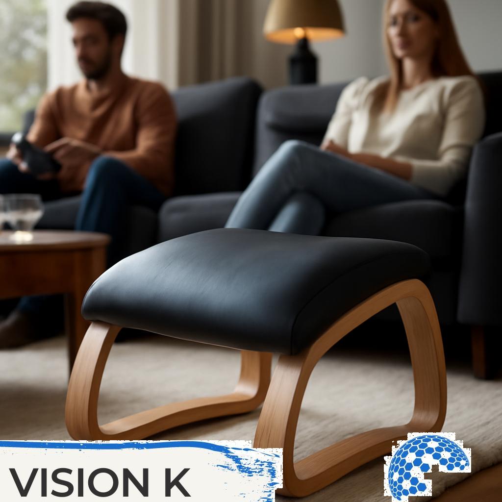 ALT Text: Ergonomischer Fußhocker aus weichem Material, ideal für entspanntes Entertainment und verbesserten Sitzkomfort.