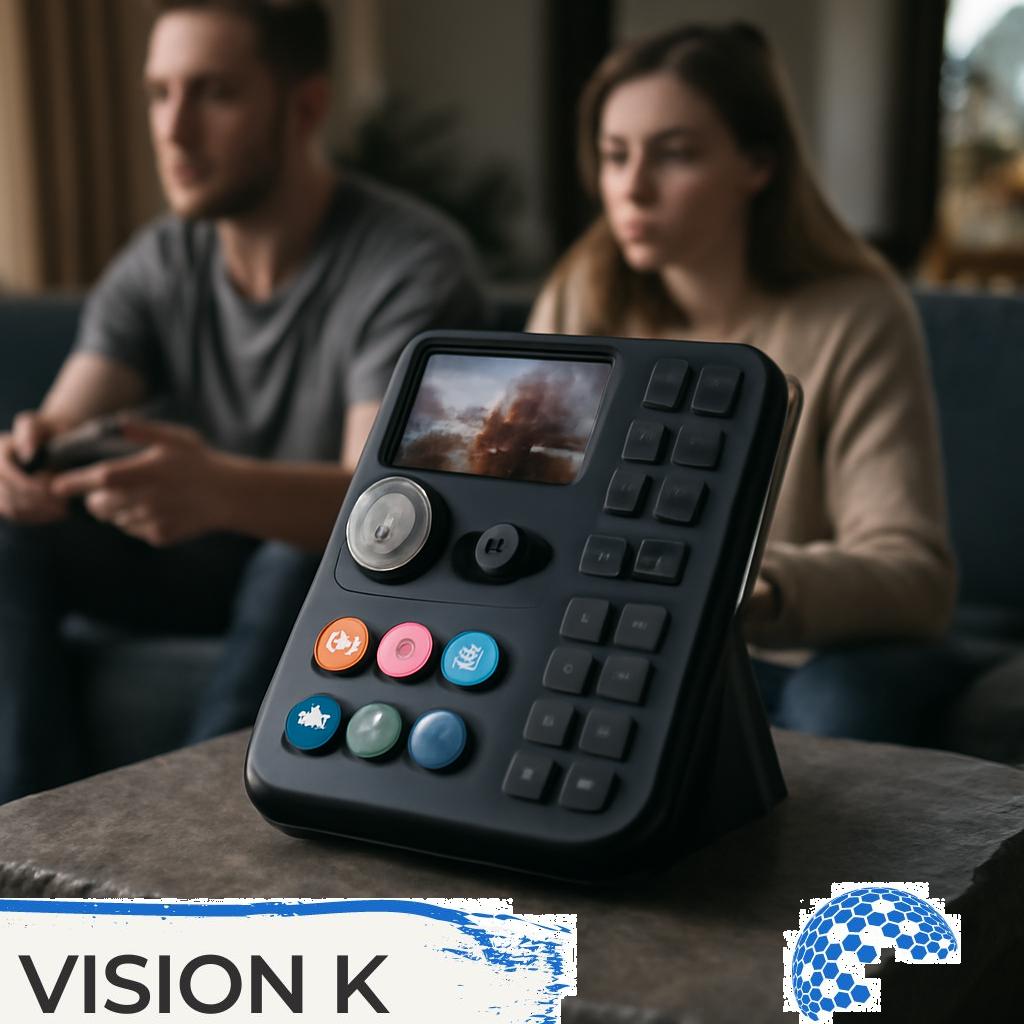 ALT Text: Übersichtliches multifunktionales Gaming-Dashboard mit Echtzeit-Statistiken, Spielfortschritt, Chat-Integration und Entertainment-Optionen.